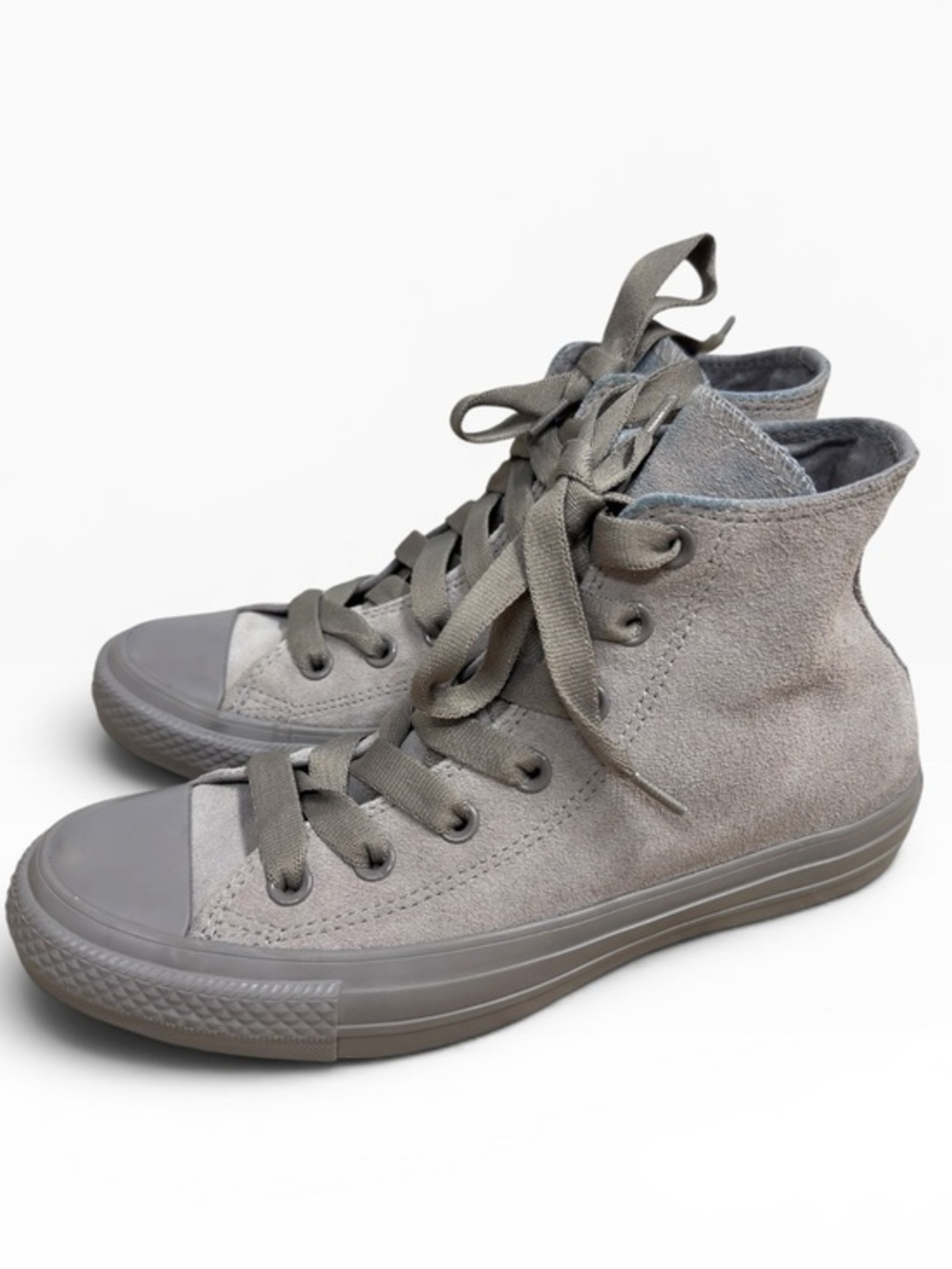 Converse Chuck Taylor All Star Suede Gray Tonal High Top Sneakers Women’s US 7